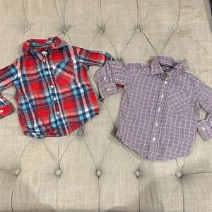 Place Red and Blue Plaid Button Down Shirts